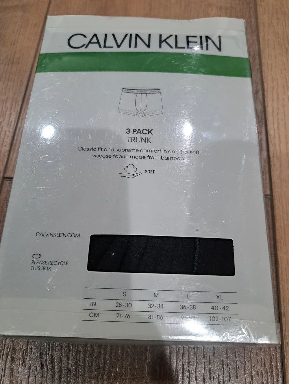 Calvin Klein Men The Ultimate Comfort 3 Pc Trunk Black S Underwear Ultrasoft